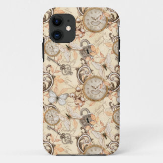 Vintage Victorian Shabby Chic Country Pattern iPhone 11 Hoesje