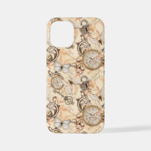 Vintage Victorian Shabby Chic Country Pattern iPhone 12 Mini Hoesje