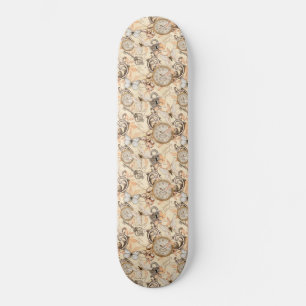 Vintage Victorian Shabby Chic Country Pattern Skateboard