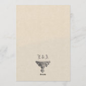 Vintage victorian wedding kaart (Achterkant)