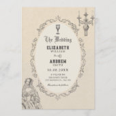 Vintage victorian wedding kaart (Voorkant)
