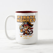 Vintage Video Game Pirate Monkey Coffee Mug (Gauche)