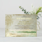 vintage vieille plage répétition dîner invitations (Debout devant)