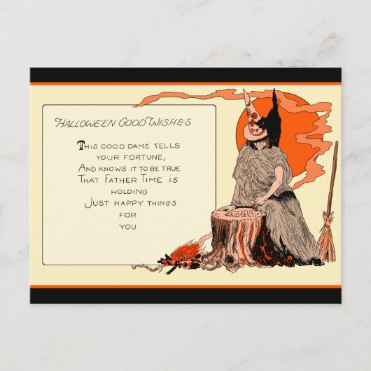 Vintage Vielle Sorcière Jouer Cartes (Devant)