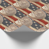 vintage vierde van juli cadeaupapier (Hoek)