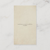 Vintage Vieux Chêne Carte de visite élégant (Dos)