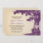 vintage vieux chêne répétition des invitations à d (Devant / Derrière)