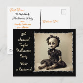 Vintage vieux Déplaisant poupée Invitations du par (Devant / Derrière)