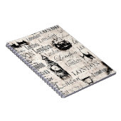 Vintage vieux journal papier Londres collet grunge (Côté Droit)