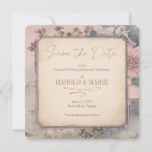 Vintage Vieux Mode Enregistrer la carte Date (Dos)