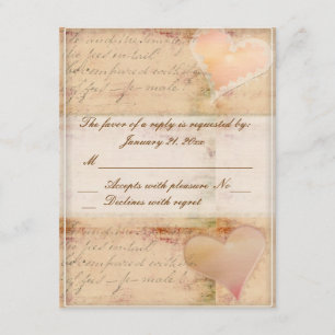 Vintage vieux mode mariage rsvp