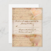 Vintage vieux mode mariage rsvp (Devant / Derrière)