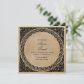 Vintage vieux papier Faire-part de mariage royale (Debout devant)