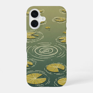 Vintage vijver met waterlelies iPhone 16 hoesje