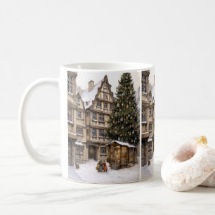 Vintage village sapin de Noël Mug