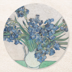 Vintage Vincent Van Gogh Irises Ronde Kartonnen Onderzetter