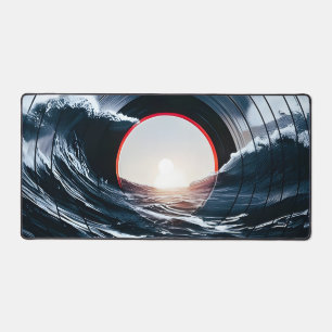 Vintage Vinyl Surf Golf Oceaan Retro Muziek Bureaumat