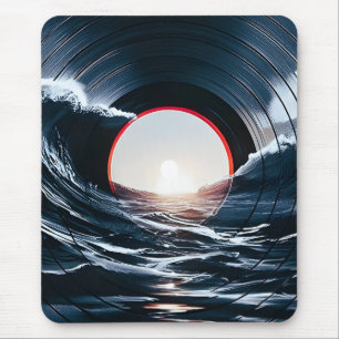 Vintage Vinyl Surf Golf Oceaan Retro Muziek Muismat