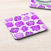 Vintage violet rose Dessous de verre de liège (Côté gauche)