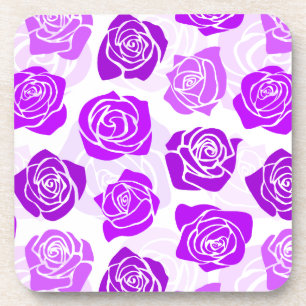 Vintage violet rose Dessous de verre de liège