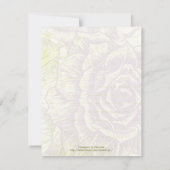 Vintage violet rose mariage carte de réponse RSVP (Dos)