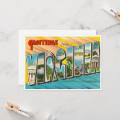 Vintage Virginia Kaart (Voorkant / Achterkant in situ)