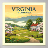 Vintage Virginia Poster (Voorkant)