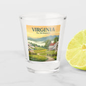 Vintage Virginia Shot Glas (Voorkant)
