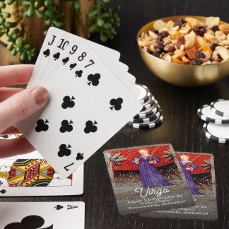 Vintage Virgo de Maagd Sterrenbeeld Pokerkaarten