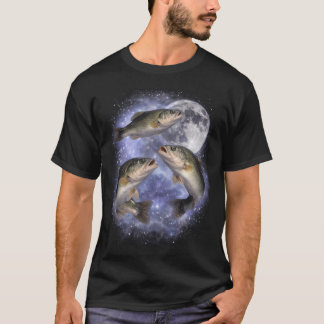 Vintage Vis Middernacht 90s Grafisch 90s Oceaan Wi T-shirt