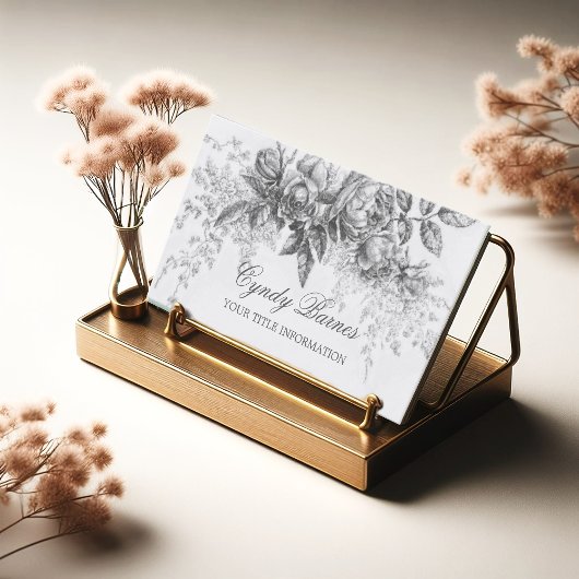 Vintage Visitekaartje Floral Spray