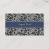 Vintage Visitekaartje in geborsteld tin (Voorkant)