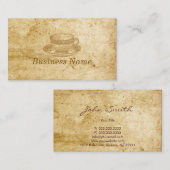 Vintage Visitekaartje voor theebeker (Voorkant / Achterkant)