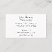 Vintage Visitekaartje Waterverf SLR-camera (Achterkant)