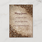 vintage visitekaartjes voor mannequine mode (Achterkant)