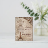 vintage visitekaartjes voor mannequine mode (Staand voorkant)