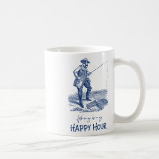 Vintage vissen is mijn geluksuur voor vissers  koffiemok
