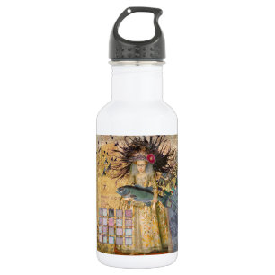 Vintage Vissen Vrouw Gotische Klassieker Waterfles