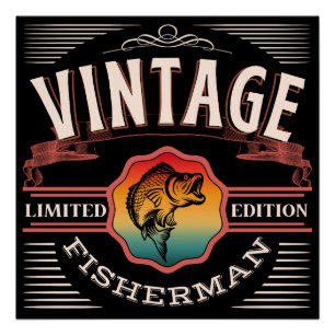 VINTAGE VISSER LIMITIERE EDITIE PERFECT POSTER