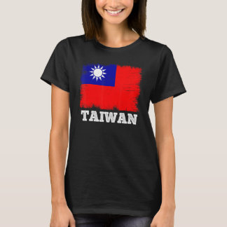 Vintage Vlag Taiwan Land Retro Vlag Taiwanees T-shirt
