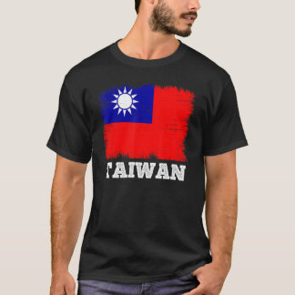 Vintage Vlag Taiwan Land Retro Vlag Taiwanese T-shirt