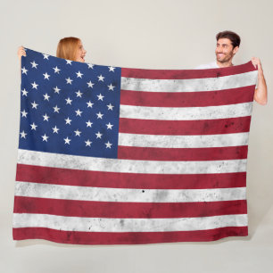 Vintage vlag van de VS rood wit blauw Amerika patr Fleece Deken
