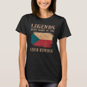 Vintage vlag van Tsjechië T-shirt