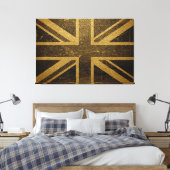 Vintage vlag Verenigd Koninkrijk #2 Canvas Afdruk (Insitu (Slaapkamer))