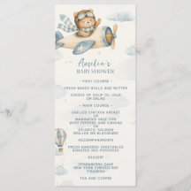 Vintage Vliegtuig Teddybeer Baby Shower