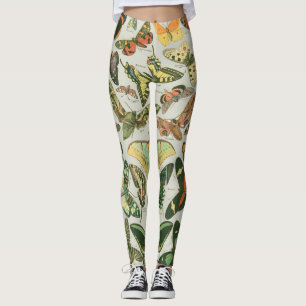 Vintage Vlinder Motief Print Leggings