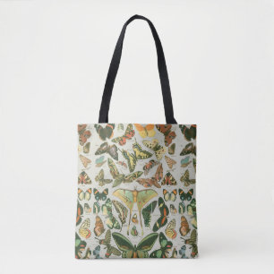 Vintage Vlinder Motief Print Tote Bag