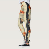 Vintage Vlinder Wilde Bloem (2) Leggings (Links)
