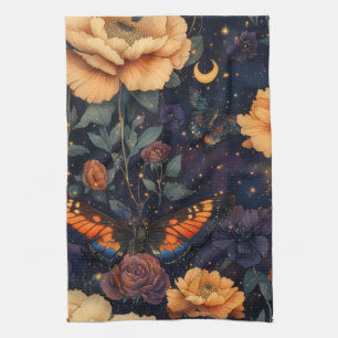 Vintage Vlinder Wilde Bloem (2) Theedoek