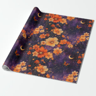 Vintage Vlinder Wilde Bloem (6) Cadeaupapier
